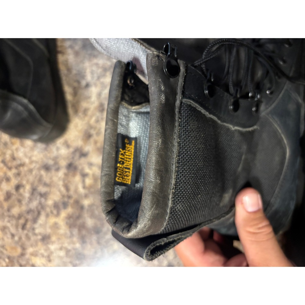 Belleville Mens Black Leather Gore-Tex Waterproof Combat Boots Vibram Size 9R - Picture 13 of 16
